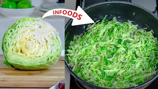 Cabbage Recipe  How to Cook Cabbage  Sautéed Cabbage Recipe a Simple Tutorial  Infoods [upl. by Eejan265]