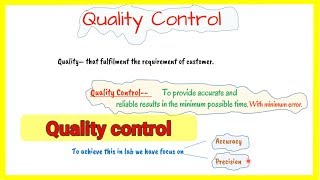 quality control in laboratory  quality control and quality assurance in laboratory [upl. by Avek]