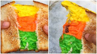 Rainbow sandwich recipe  Viral rainbow sandwich recipe [upl. by Conte]