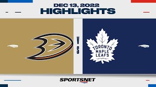 NHL Highlights  Ducks vs Maple Leafs  December 13 2022 [upl. by Ynolem]