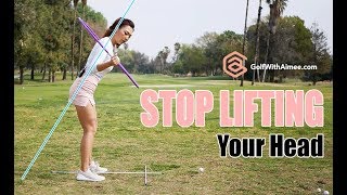 Stop Lifting Your Head  Golf with Aimee [upl. by Nnalyrehc]