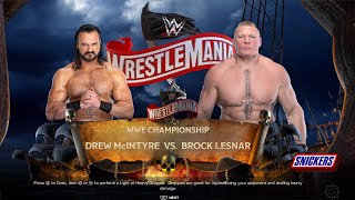 WWE 2K24 Drew McIntyre vs Brock Lesnar Wrestlemania 36 [upl. by Bebe]