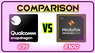 Snapdragon 695 5G Vs Dimensity 8100  Full Comparison [upl. by Mira]