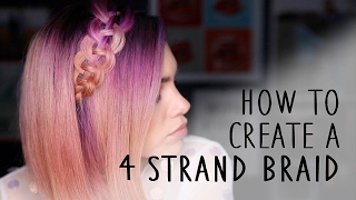 Quick  Easy 4 Strand Braid Celtic Braid Hair Tutorial [upl. by Whang]