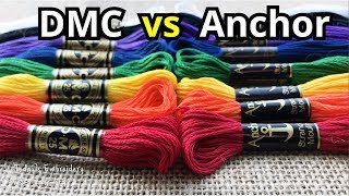 DMC vs Anchor Floss Embroidery Thread Color Conversion Chart What Should You Buy [upl. by Nnylav]