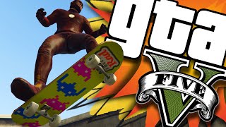 GTA V PC  Flash Andando de Skate MODS [upl. by Annaiek]