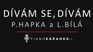 Lucie Bílá amp Petr Hapka  Dívám se dívám  Piano Karaoke Instrumental [upl. by Eiddal]