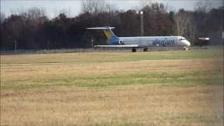 Allegiant MD80 Toledo Express Airport Takeoff 10 Nov 2013 [upl. by Polly]