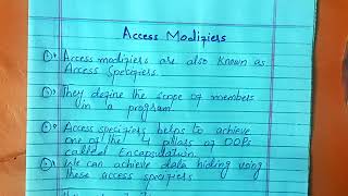 Access Specifiers or Access Modifiers in C Object Oriented Programming Lectures Hindi Urdu [upl. by Kailey]