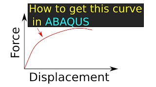 Force vs Displacement Curve in ABAQUS 6xx version  Tutorial [upl. by Andri]