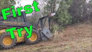 First Use with a Masticator Land Clearing Tree Mulcher [upl. by Yrannav]