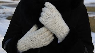 How to crochet womens gloves  video tutorial for beginners [upl. by Brom636]