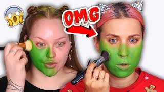 ♦ Odtwarzam makijaż GRINCHa od NikkieTutorials 😱🎄 CHALLENGE ♦ Agnieszka Grzelak Beauty [upl. by Sarilda]