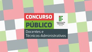 Concurso Público IFPR 2023 TAE Da Inscrição [upl. by Covell297]