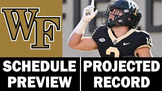 Wake Forest Football 2024 Schedule Preview amp Record Projection [upl. by Ltihcox]