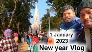 1 January 2023 Adivasi Dance StJosephs Church Mahuadanr Ekkab13 vlog [upl. by Dorcy]