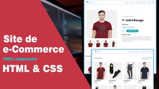 Comment créer un Site Web de ecommerce en utilisant du HTML et CSS  étape par étape [upl. by Lika341]