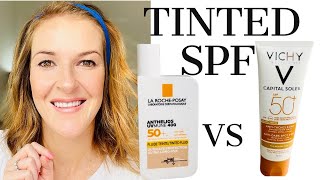 La Roche Posay Anthelios Tinted Fluid SPF 50 VS Vichy Capital Soleil SPF 50 tinted [upl. by Emorej773]