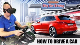 CAR DRIVING SIMULATOR IN VIRTUAL REALITY  City Car Driving VR [upl. by Oir759]