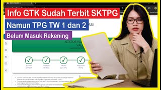 Info GTK Sudah Terbit SKTPG Namun TPG TW 1 amp 2 Belum Masuk Rekening [upl. by Alleciram]