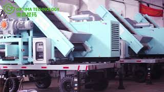 Mobile waste tyre shredder machine [upl. by Azaleah]