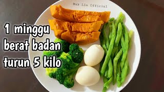 CHALLENGE Menu Sehat  7 Hari Berat Badan Turun 5 kilo Dengan Rutin Menu Seperti Ini [upl. by Bay]