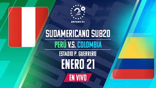 PERÚ VS COLOMBIA SUDAMERICANO SUB 20 EN VIVO [upl. by Noneek]