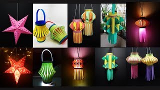 DIY 5 Awesome Paper Lantern Making Ideas  Diwali Decoration Ideas At Home  Christmas Decorations [upl. by Karen]