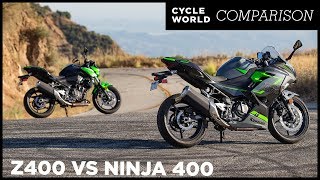 2019 Kawasaki Ninja 400 Vs Z400  Standard Vs Sportbike Comparison [upl. by Mandal]