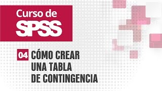 04 Cómo crear una tabla de contingencia  Curso de SPSS [upl. by Aerbas395]