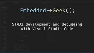 Visual Studio Code for STM32 development and debugging  Part 2 [upl. by Dyane886]