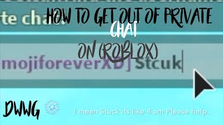 How To Get Out Of Private Chat If You Get STUCK Roblox [upl. by Lahtnero]