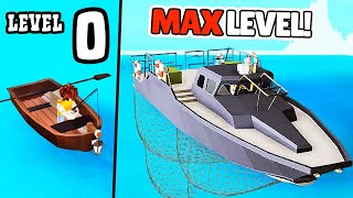 Unlocking The STRONGEST FISHING BOAT in roblox [upl. by Yenruoj]