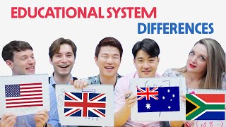 US  UK  Australia  South Africa Educational System Differences [upl. by Marylinda982]