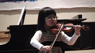 2017 Suzuki Violin Recital Song of the Wind O Come Little Children [upl. by Vivie]