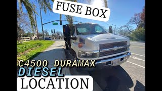 FUSE BOX LOCATION ON A 2003  2017 CHEVROLET C4500 DURAMAX [upl. by Silsbye]