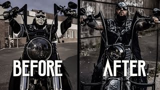 Sose The Ghost Shows His Harley Davidson Softail Slim  Before and After [upl. by Ainadi473]