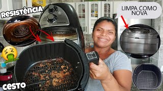 LIMPEZA DA AIR FRYER SEM PRECISAR DESMONTAR COM DICAS E MISTURINHAS CASEIRAS [upl. by Kalb]