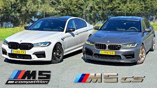 BMW M5 CS vs M5 Competition  REVIEW on Autobahn [upl. by Zarah]