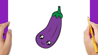 How to draw an eggplant easy [upl. by Oirom315]