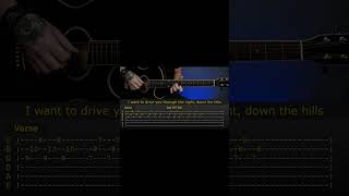 Kavinsky  Nightcall  Easy Guitar Lesson Tutorial with ChordsTabs and Lyrics [upl. by Einra]