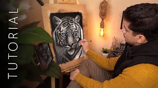 How to Draw a Tiger Head Detail [upl. by Eenar201]