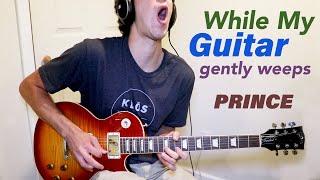 Prince  quotWhile My Guitar Gently Weepsquot Solo Cover  Live at Rock and Roll Hall of Fame [upl. by Ilamad]