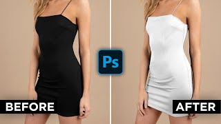 How to Change Black Into White Using Photoshop CC 2MinuteTutorial [upl. by Ellienad]