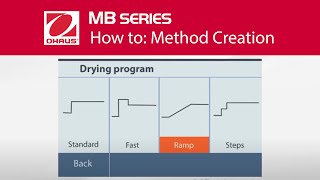 How to Method Creation  OHAUS MB120 and MB90 Moisture Analyzers [upl. by Uni]