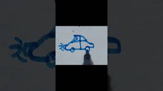 Easy draw car with 4 no art shorts drawing [upl. by Eluk]