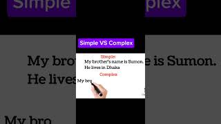Simple vs complex sentence complexsentencesspokenenglish normalenglishvsadvancedenglish [upl. by Selhorst]