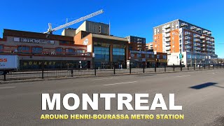 Montreal Walk Tour Around HenriBourassa Metro Station in Ahuntsic  Canada Walking Video 2021 [upl. by Calmas]