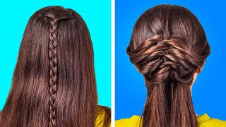 FANCY HAIRSTYLES AND HAIR HACKS From 5Minute Crafts Girly [upl. by Keiryt]