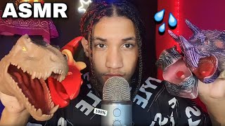 ASMR DINOS TE FAZENDO DORMIR RÁPIDO mouth sounds [upl. by Anehc381]